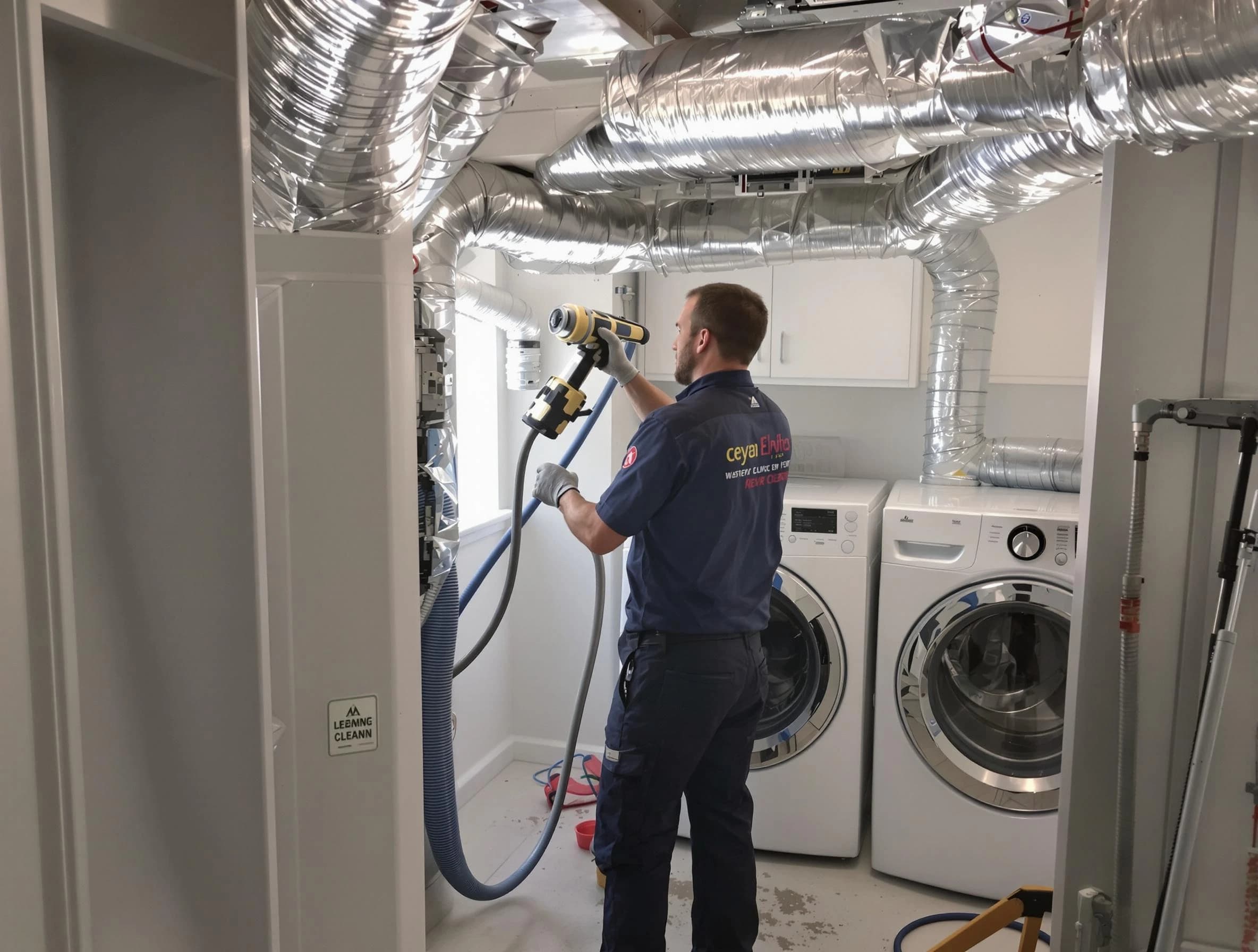 Lindon Dryer Vent Cleaning specialist using advanced equipment for thorough duct cleaning in Lindon