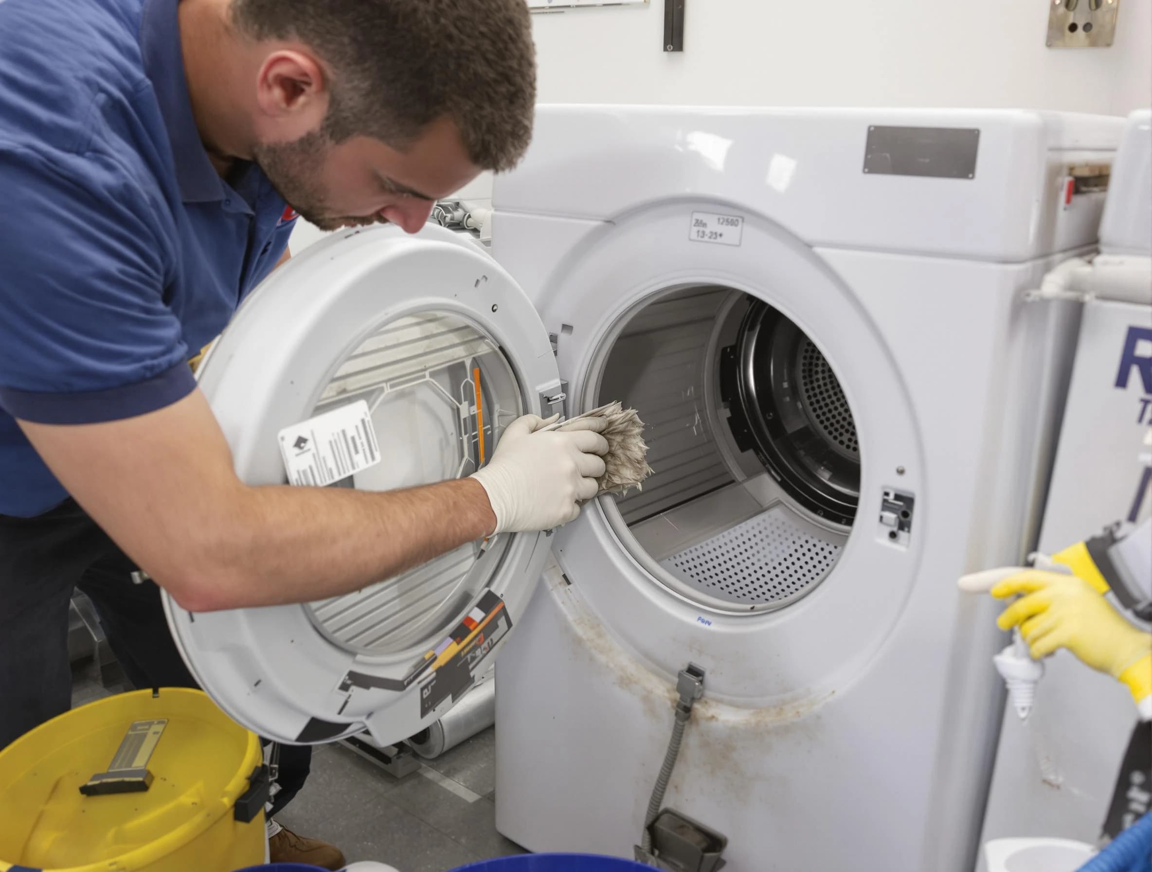 Lindon Dryer Vent Cleaning specialist performing detailed lint trap cleaning service in Lindon