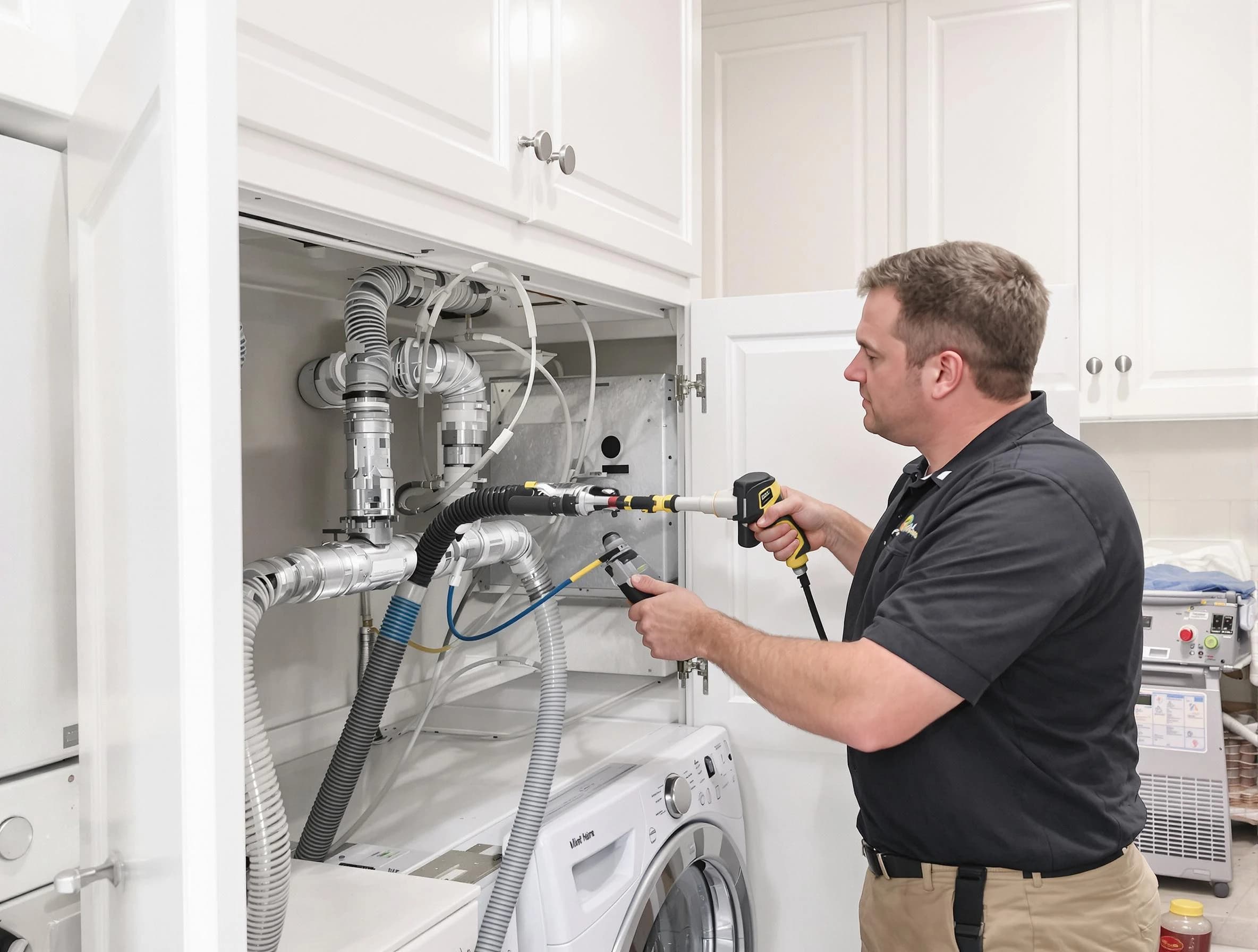 Lindon Dryer Vent Cleaning professional removing severe blockage from a clogged dryer vent in Lindon